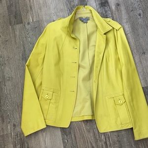 Chartreuse leather jacket